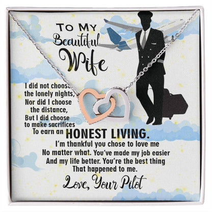 Pilot'S Wife - Interlocking Heart Necklace Interlocking Hearts Necklace