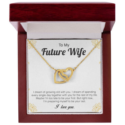 To My Future Wife - Interlocking Hearts Premium Lovecube Interlocking Hearts Necklace