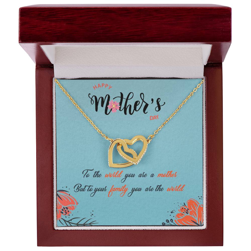 Mom Necklace Mother Necklace Mom Gift Mother'S Day Gift Interlocking Hearts Necklace