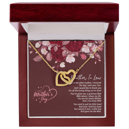Mothers Day Gift For Mother In Law Mothers Day Jewelry Gift For Mother In Law Gift For Mother In Law Interlocking Hearts Necklace