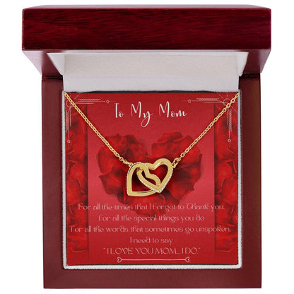 Mother'S Day Necklace To My Mom Necklace Mothers Day Gift From Daughter Mom Gift From Son Mom Necklace Interlocking Hearts Necklace
