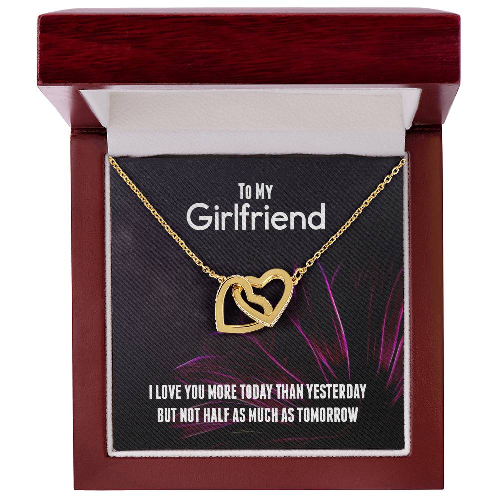 Romantic Girlfriend Necklace Gift - Interlocking Hearts Interlocking Hearts Necklace