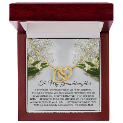 To My Granddaughter Necklace Gift For Granddaughter Necklace For Granddaughter Interlocking Hearts Necklace