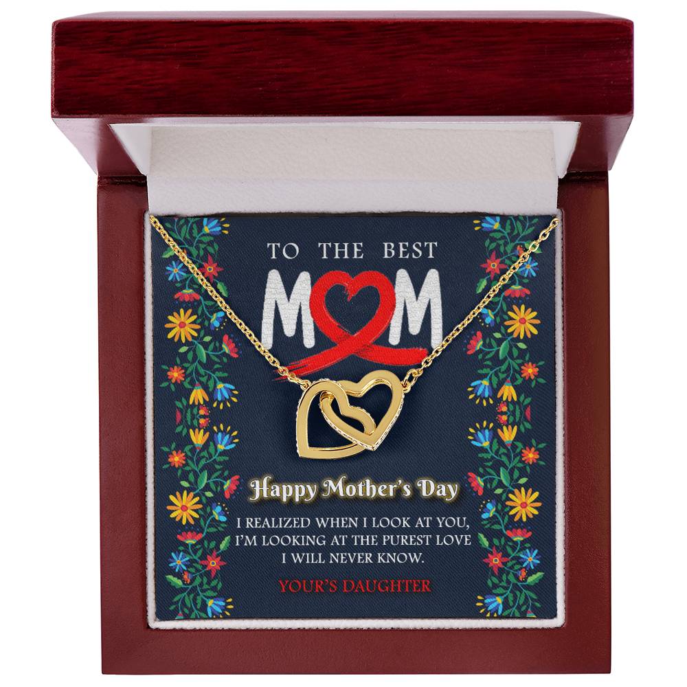 Mother'S Day Gift Interlocking Hearts Necklace