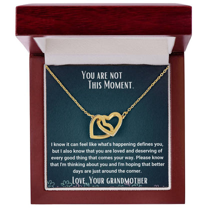 Interlocked Necklace Encouragement To Granddaughter Interlocking Hearts Necklace