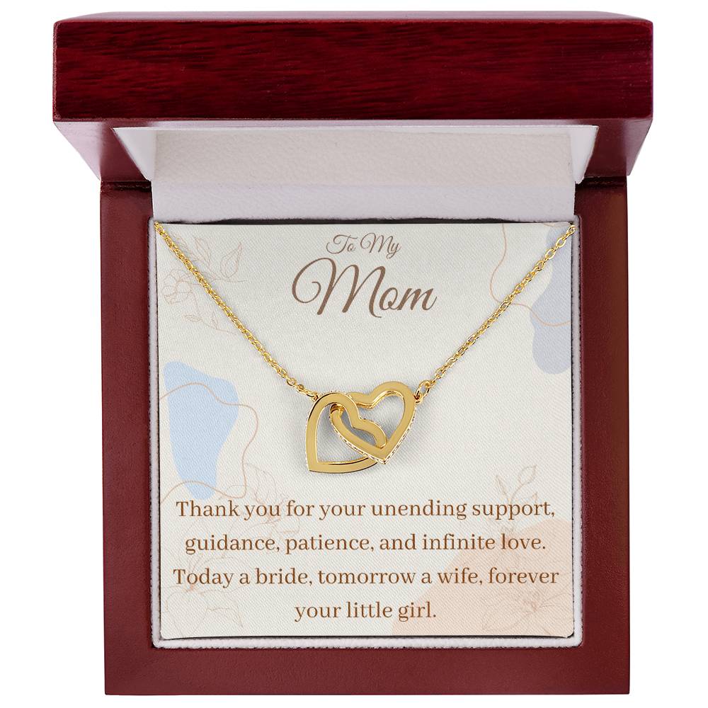 Thank You For Your Unending Support Interlocking Hearts Necklace