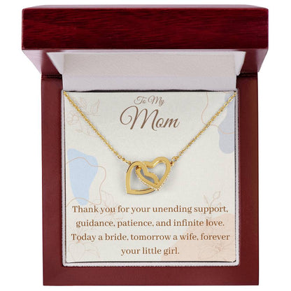 Thank You For Your Unending Support Interlocking Hearts Necklace
