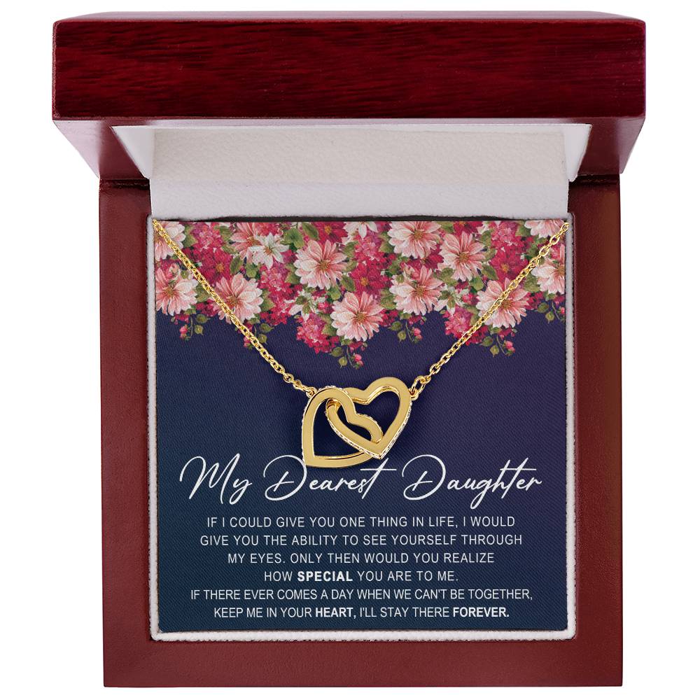 Surprise Gift For Daughter Interlocking Hearts Necklace