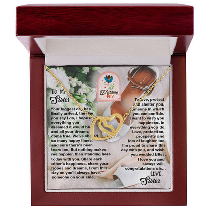 Interlocked Never-Ending Love Necklace For My Sister On Her Wedding Day Interlocking Hearts Necklace