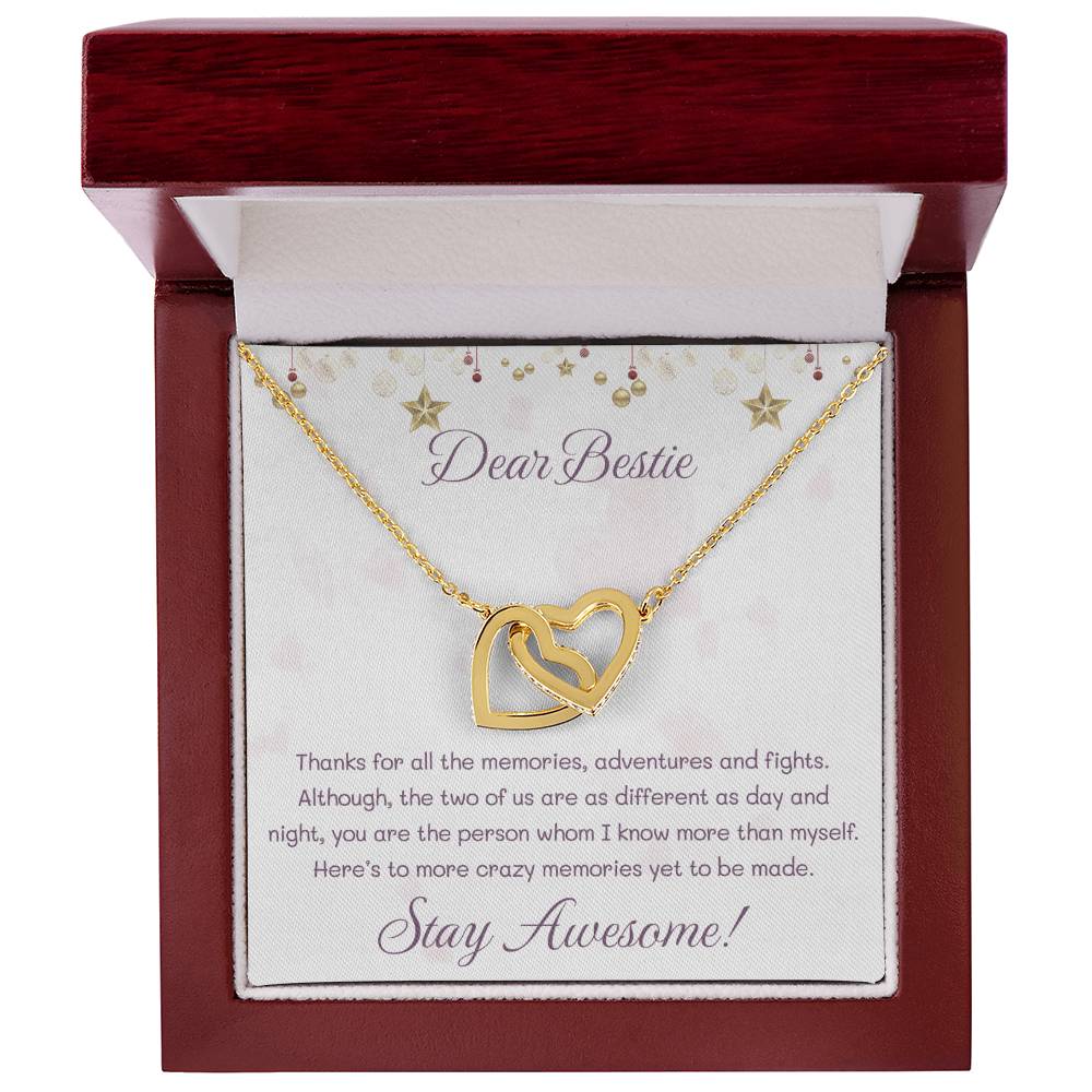 Thank You For All The Memories Necklace Interlocking Hearts Necklace