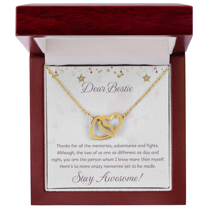 Thank You For All The Memories Necklace Interlocking Hearts Necklace