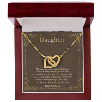 Graduation Gift For Your Daughter Gorgeous Love Knot Necklace. Interlocking Hearts Necklace