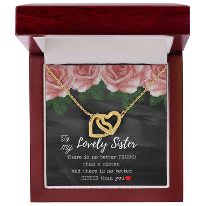 Sisters Necklace Sister Gift Sister Jewelry Lovely Sister Gift Interlocking Hearts Necklace