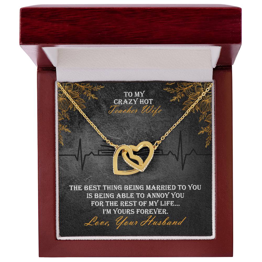 Hot Teacher Wife Interlocked Hearts Necklace Interlocking Hearts Necklace