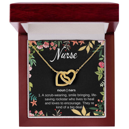 Nurse Gift Interlocking Hearts Necklace