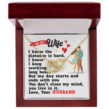 Gift For Wife - Interlocking Heart Necklace Interlocking Hearts Necklace