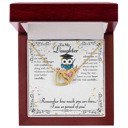 To My Daughter Necklace From Mum To Daughter Necklace For Daughter Birthday Birthday Necklace Birthday Gifts Gift For Daughter Interlocking Hearts Necklace