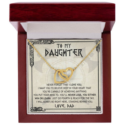 Meaningful Gift For Daughter From Dad Interlocking Hearts Necklace