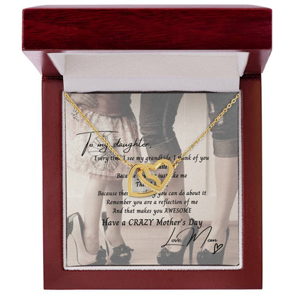 Luxury Interlocking Hearts - Mom To Daughter Interlocking Hearts Necklace