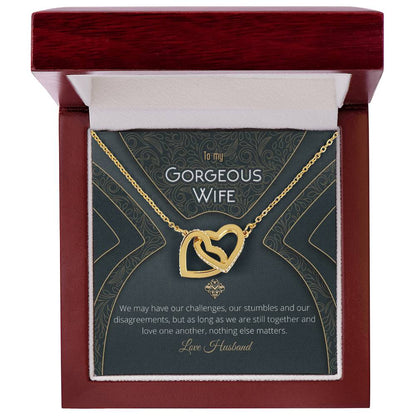 Unique & Romantic Husband To Wife Gift Necklace Interlocking Hearts Necklace
