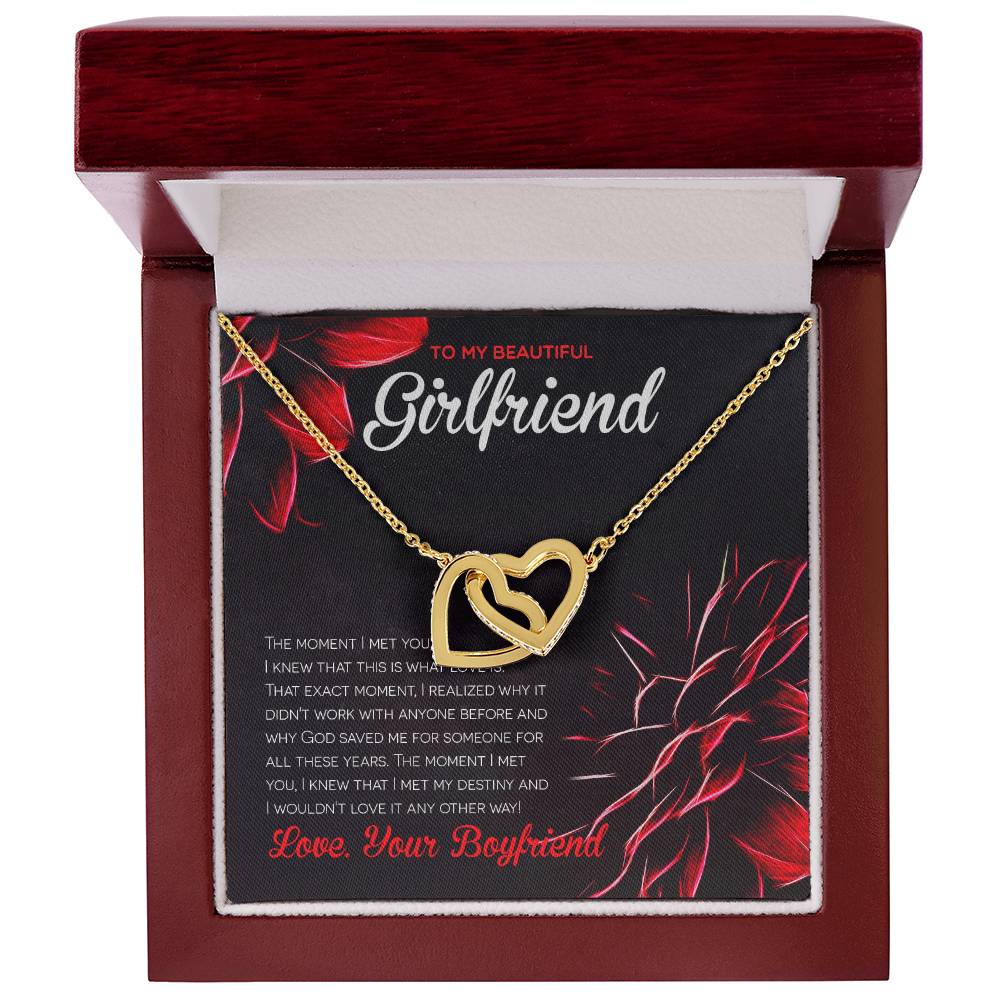 Girlfriend Interlocking Hearts Best Necklace Gift For Valentine'S Day Interlocking Hearts Necklace