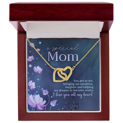 Special Mom Necklace Gift Interlocking Hearts Necklace