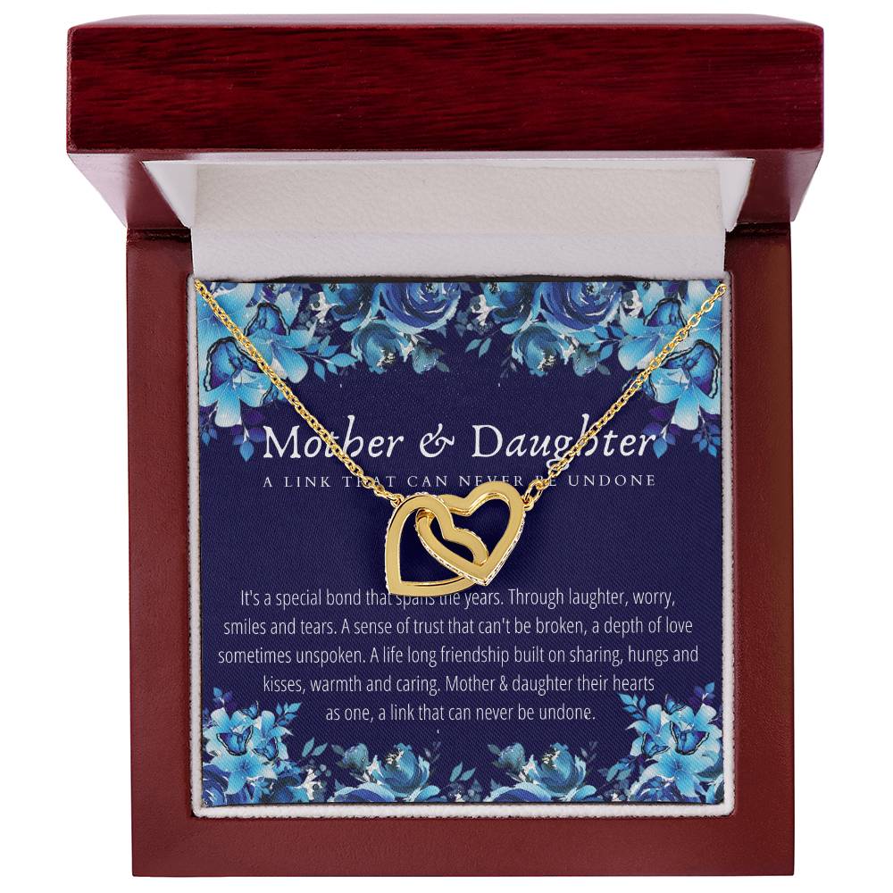 Mother & Daughter - Interlocking Necklace - A Link That Can Never Be Undone Interlocking Hearts Necklace