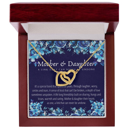 Mother & Daughter - Interlocking Necklace - A Link That Can Never Be Undone Interlocking Hearts Necklace