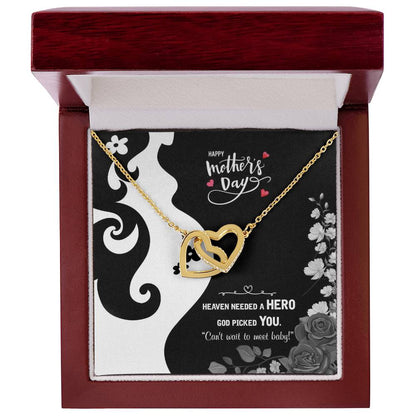 To My Pregnant Wife Interlocking Hearts Necklace