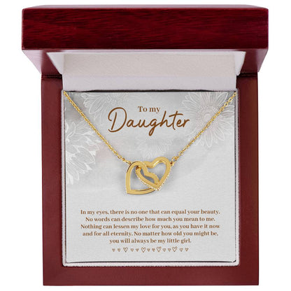Interlocked Heart Necklace - For Daughter Interlocking Hearts Necklace
