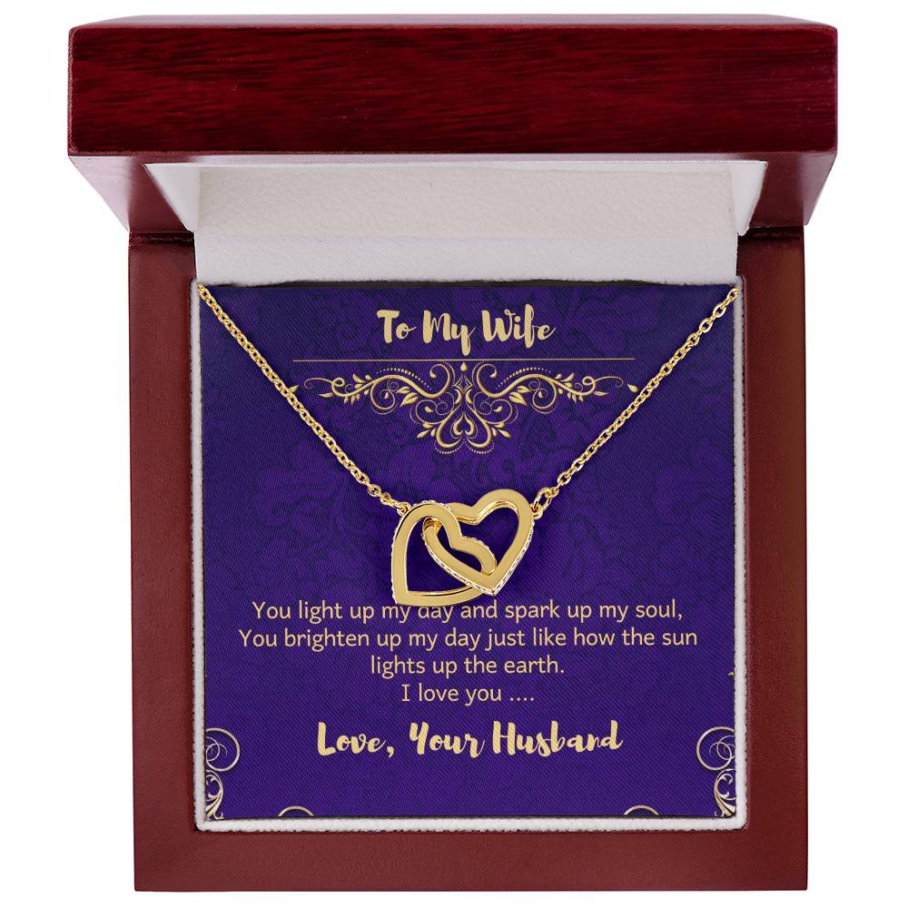 Sparkling Two Hearts Interlocked Necklace Interlocking Hearts Necklace