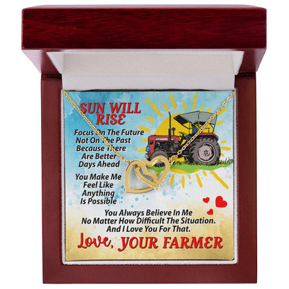 Farmer'S Girl - Interlocking Necklace Interlocking Hearts Necklace