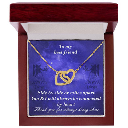Virgo To Virgo Best Friend Interlocked Hearts Necklace Interlocking Hearts Necklace