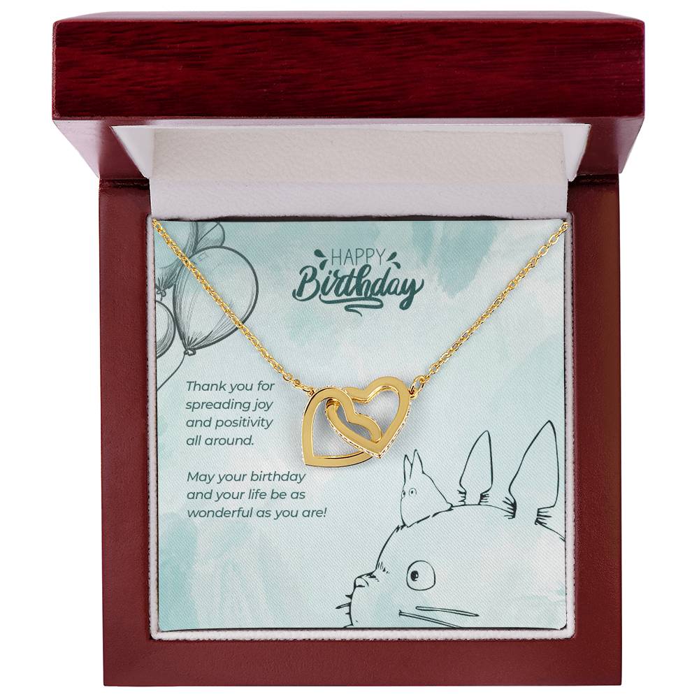 Joy And Positivity! Interlocking Hearts Necklace