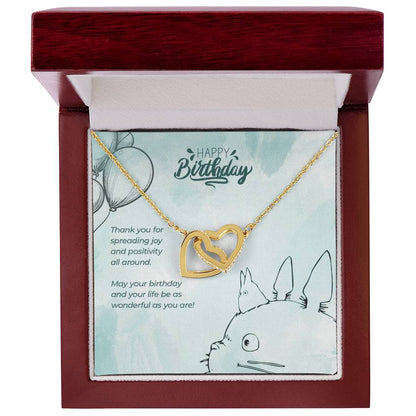 Joy And Positivity! Interlocking Hearts Necklace