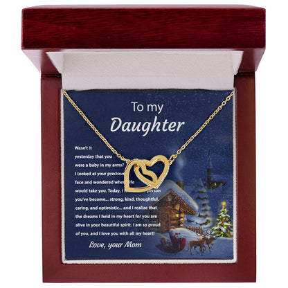 Tou My Daughter - Proud Of You - Necklace Interlocking Hearts Necklace
