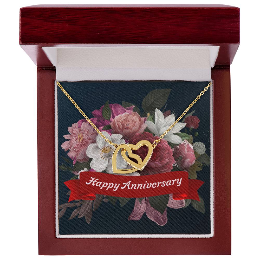 Happy Anniversary - Interlocking Hearts Necklace