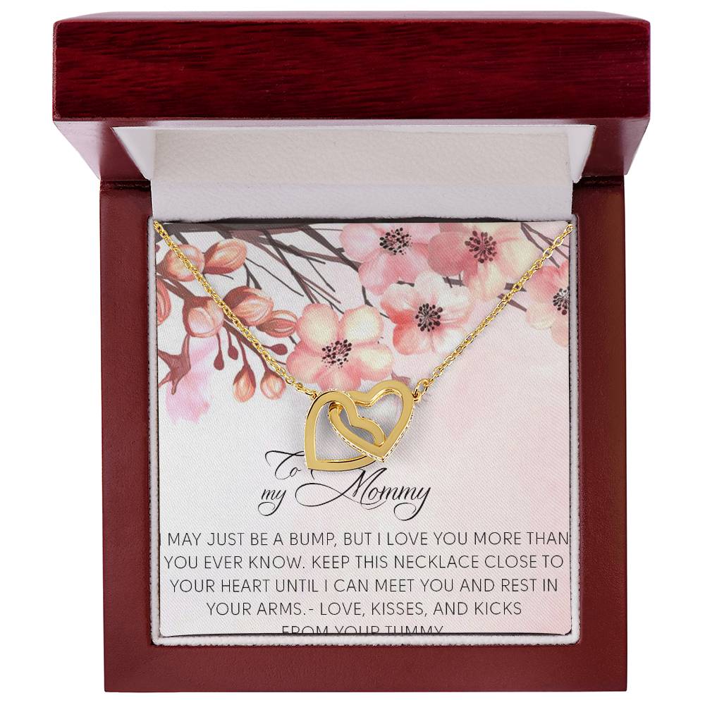 To My Mommy Necklace To My Mommy Message Card Jewelry To My Mom Interlocking Hearts Necklace Necklace For Mom Mommy Birthday Necklace