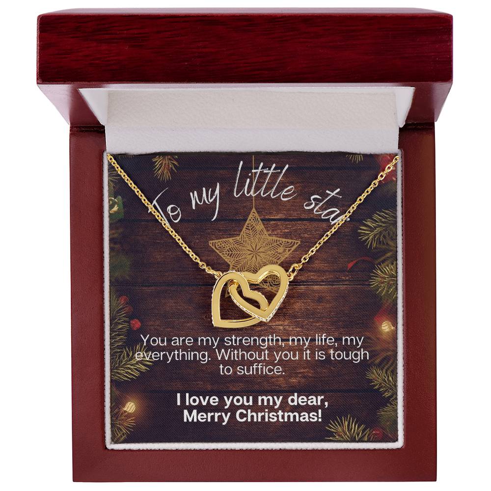 To My Little Star ? - Perfect Christmas Gift ???? Interlocking Hearts Necklace