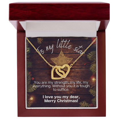 To My Little Star ? - Perfect Christmas Gift ???? Interlocking Hearts Necklace