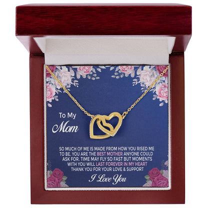 Mom Daughter Gift Mother'S Day Interlocking Hearts Necklace