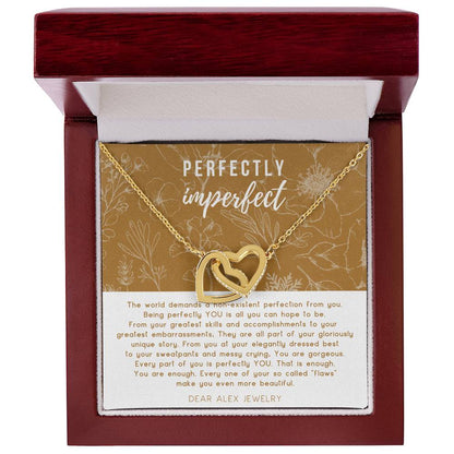 Perfectly Imperfect Hearts Necklace Interlocking Hearts Necklace