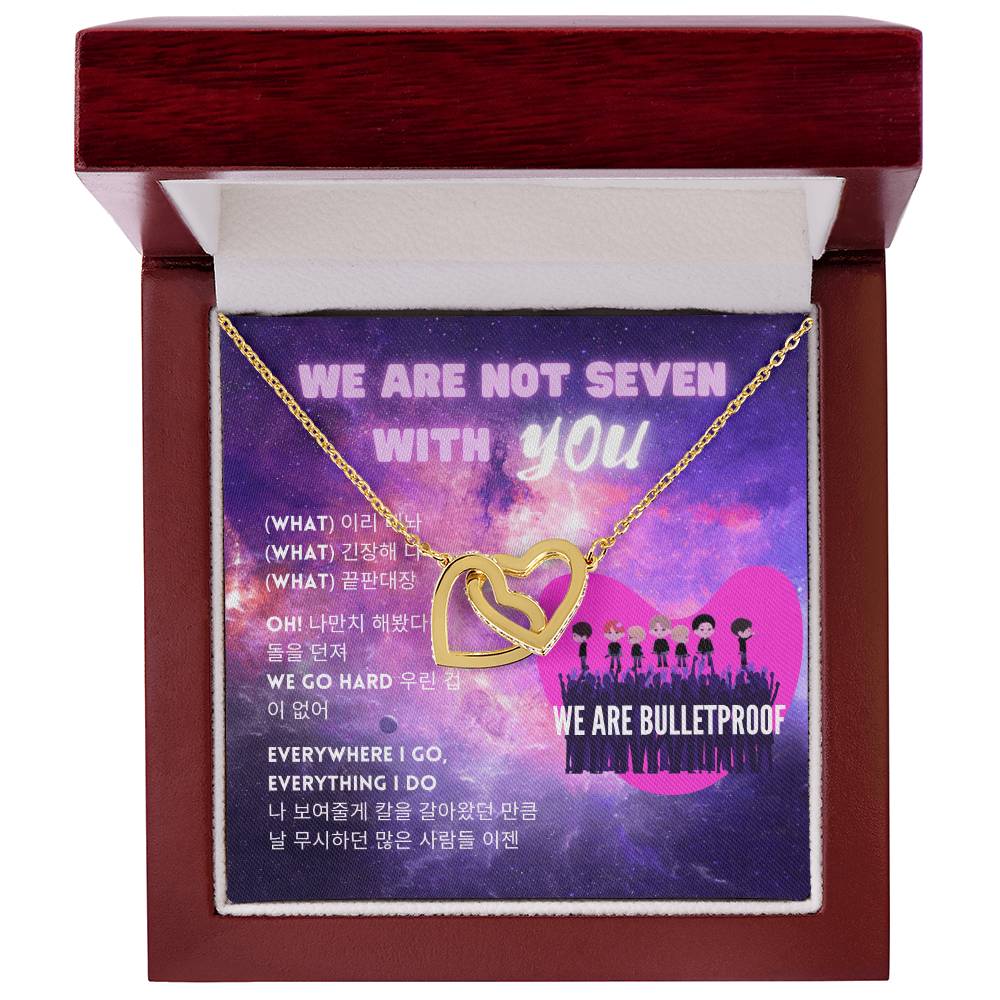 A.R.M.Y. Fan Necklace Christmas Gift Interlocking Hearts Necklace