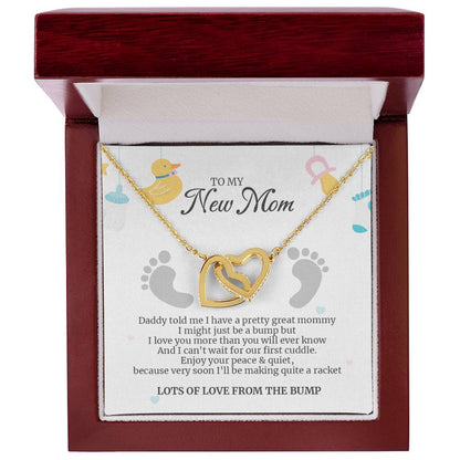 Lots Of Love From The Bump Interlocking Hearts Necklace