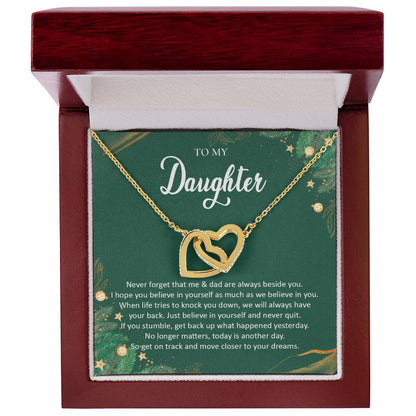 Home Always Beside You - Interlocking Hearts Necklace