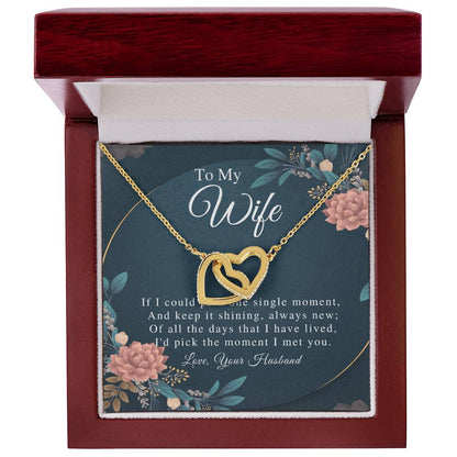 The Moment I Met You - Interlocking Hearts Necklace