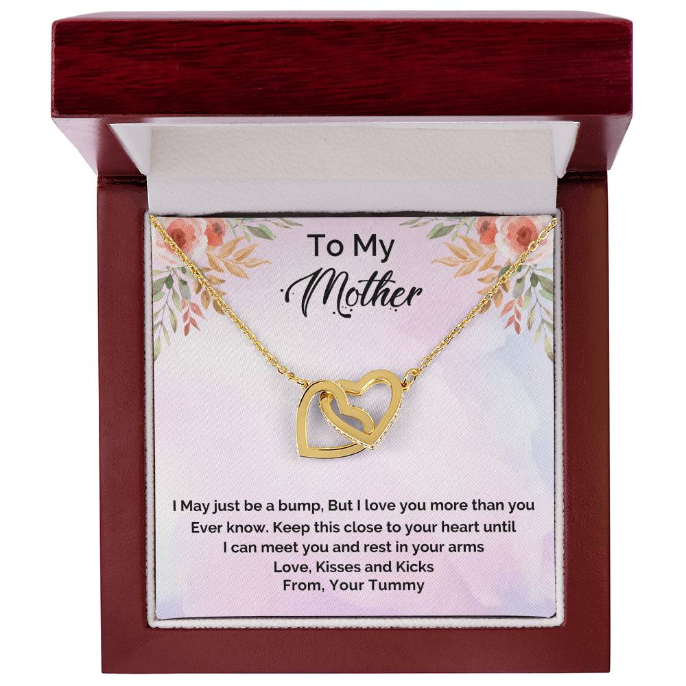 Mother'S Day Perfect Gift For Mom Interlocking Hearts Necklace