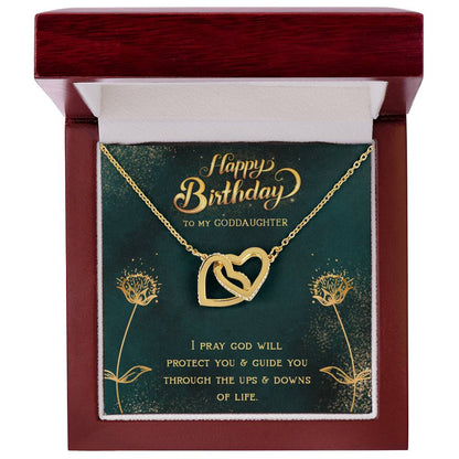 Birthday Gift For Goddaughter- Interlock Heart Necklace Interlocking Hearts Necklace