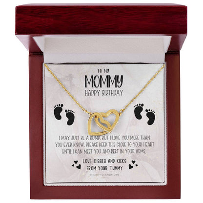 New Mom Birthday Pregnant Wife Birthday Gift Birthday Gift For Pregnant Wife Jewelry For Pregnant Wife Expecting Wife Birthday Interlocking Hearts Necklace