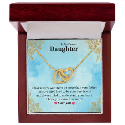 I Have Always Wanted To Be More Than Your Father Interlocking Hearts Necklace